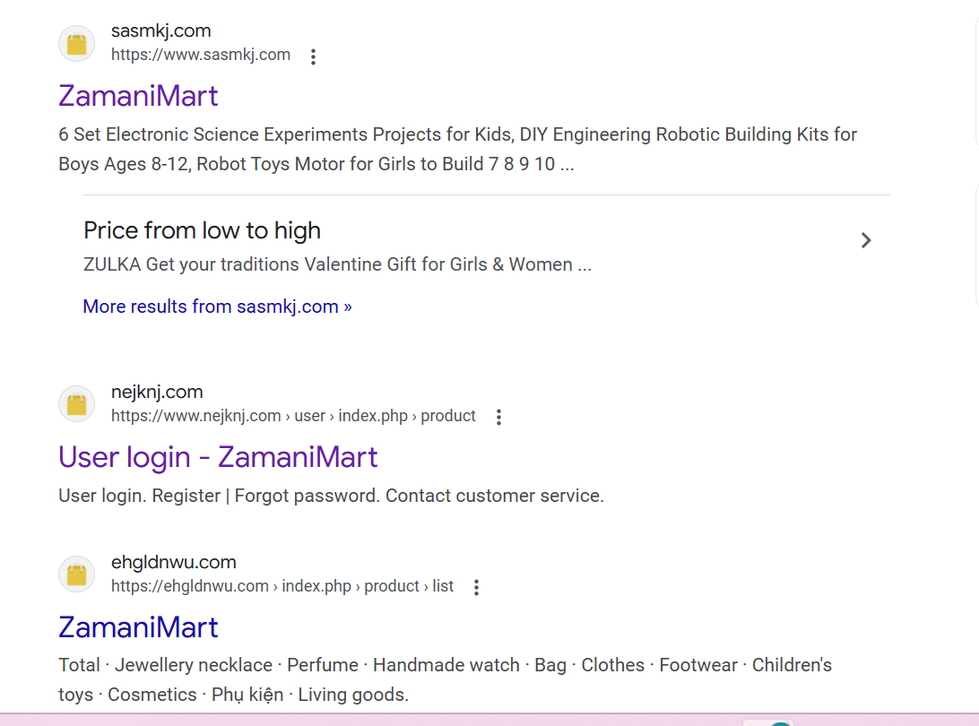 ZamaniMart Order Confirmation